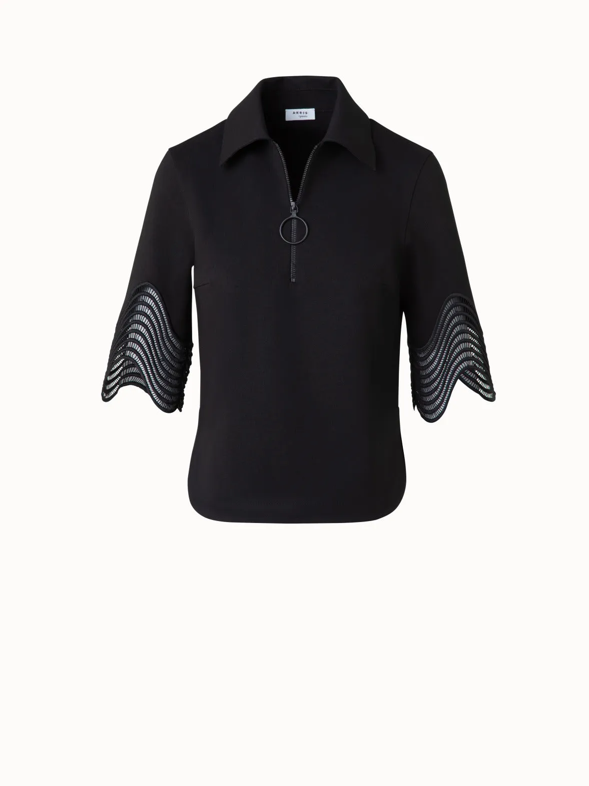 Jersey Shirt with Wave Lace