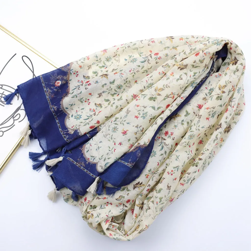JY230205 Floral printed scarf