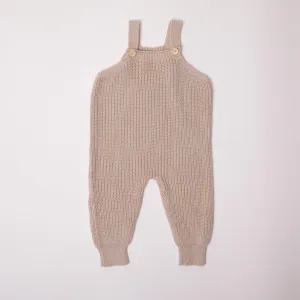 Knit Overalls in Cream