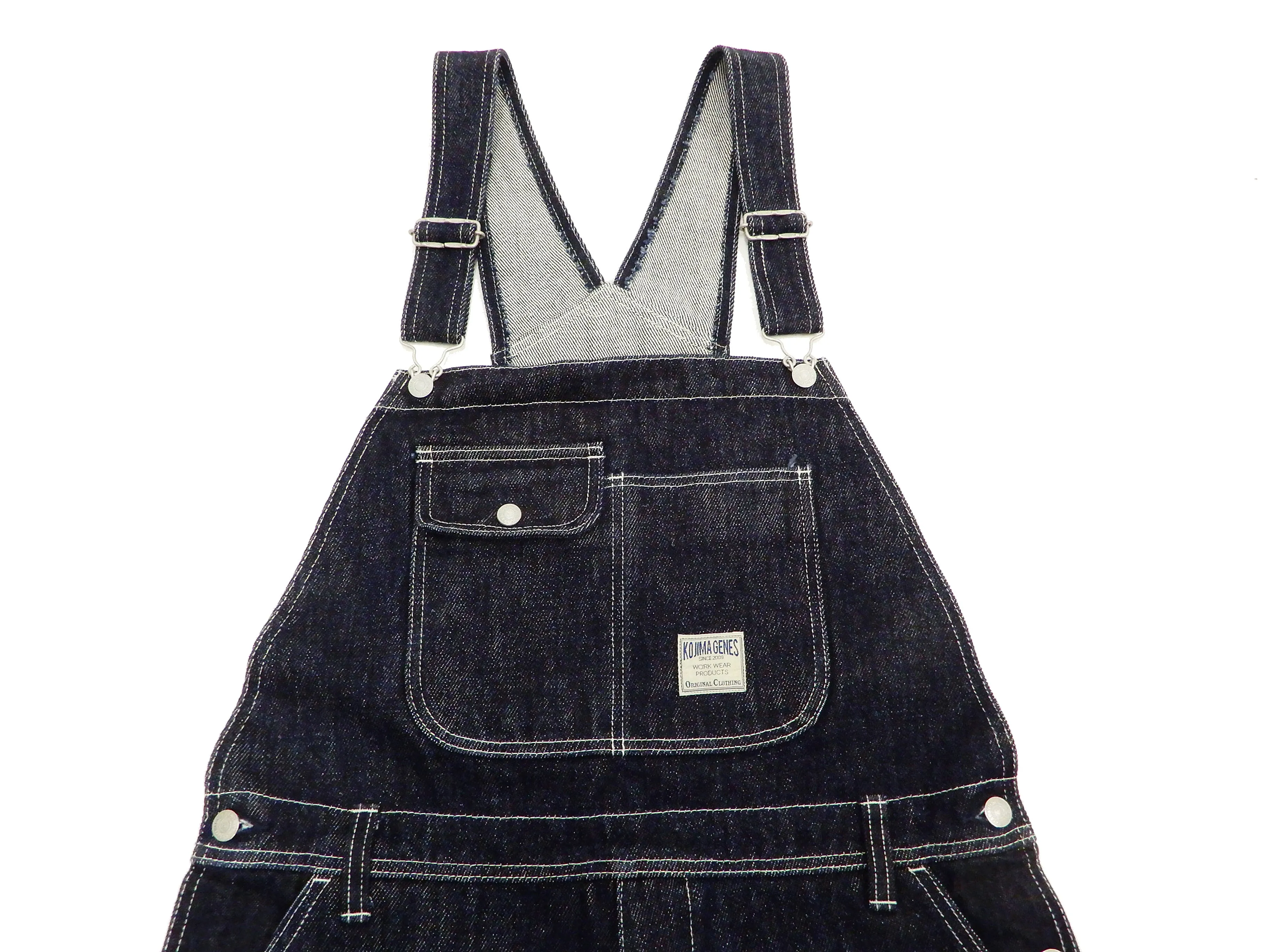 Kojima Genes Overalls Men's Casual 21 oz. Ultra Heavy Indigo Denim Bib Overall RNB-1321 rnb1321