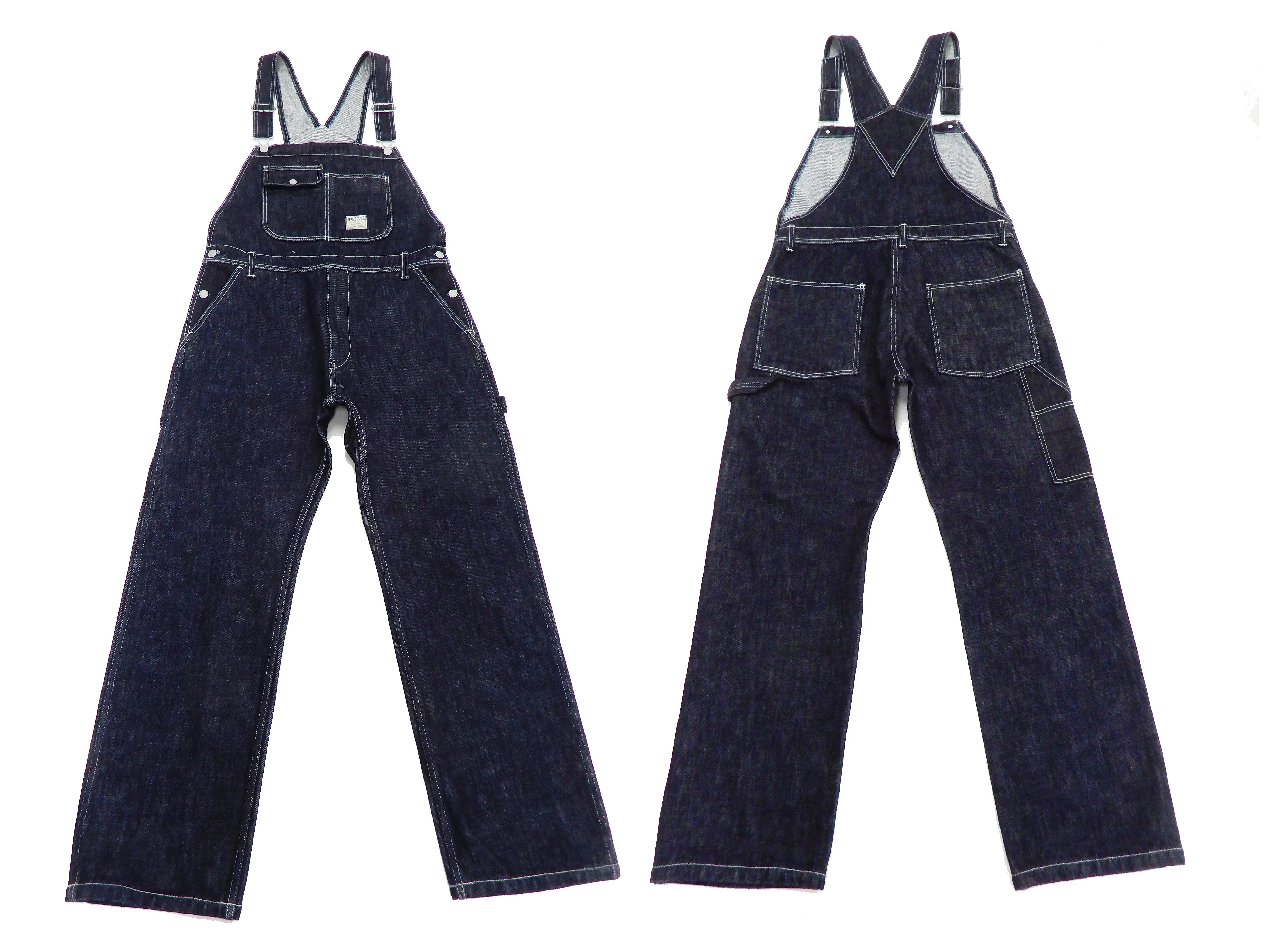 Kojima Genes Overalls Men's Casual 21 oz. Ultra Heavy Indigo Denim Bib Overall RNB-1321 rnb1321