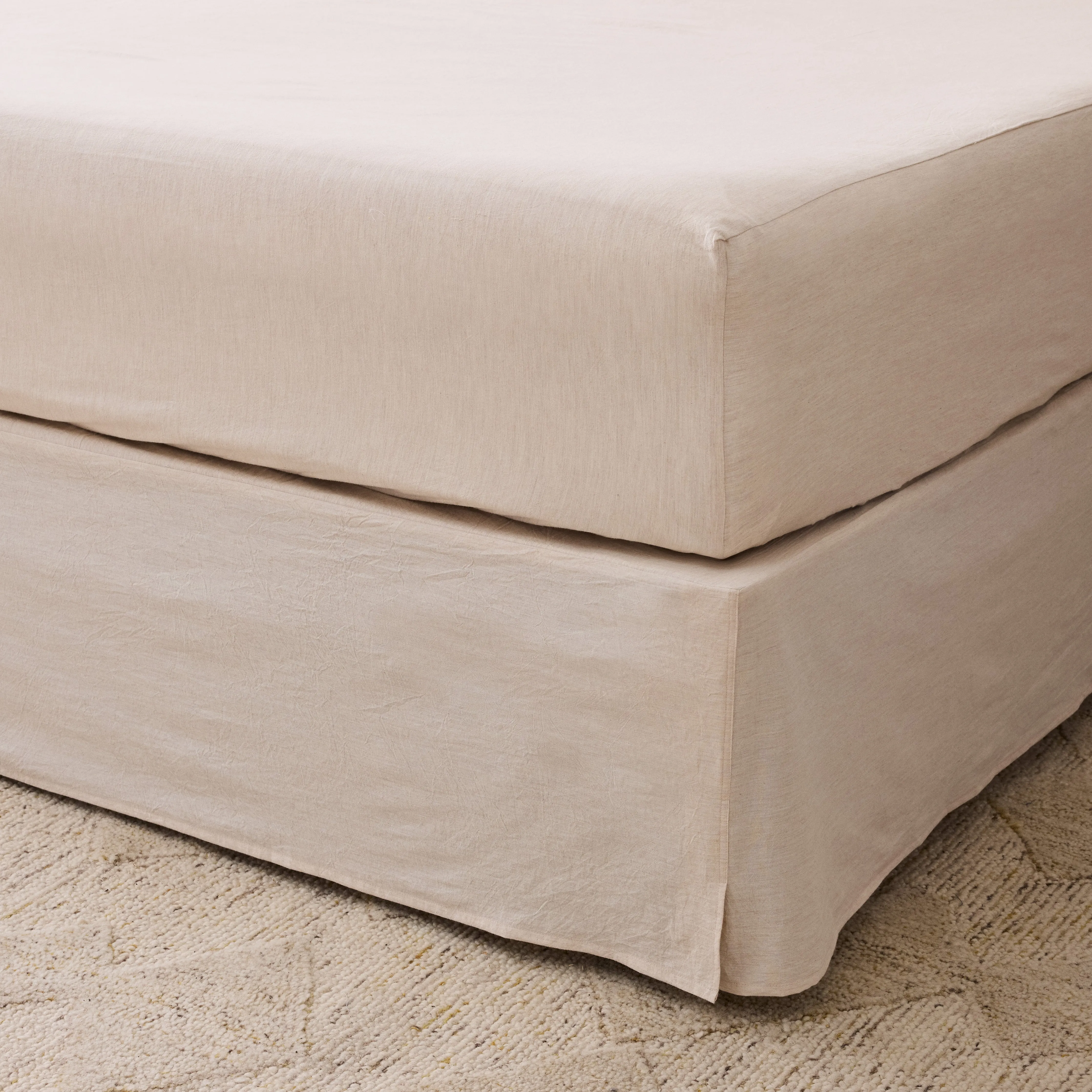 Leo Washed Cotton - Oatmeal Marle Valance