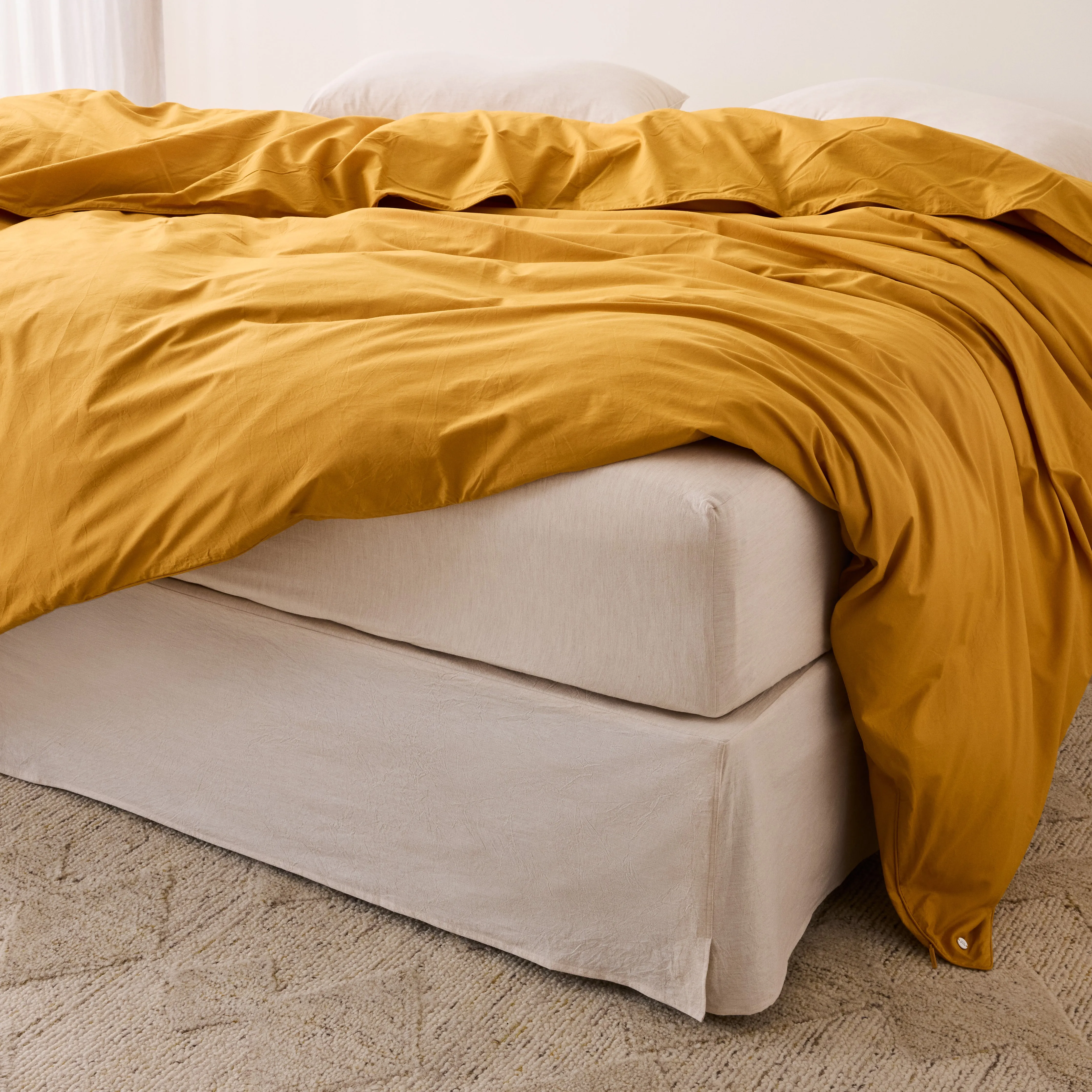 Leo Washed Cotton - Oatmeal Marle Valance