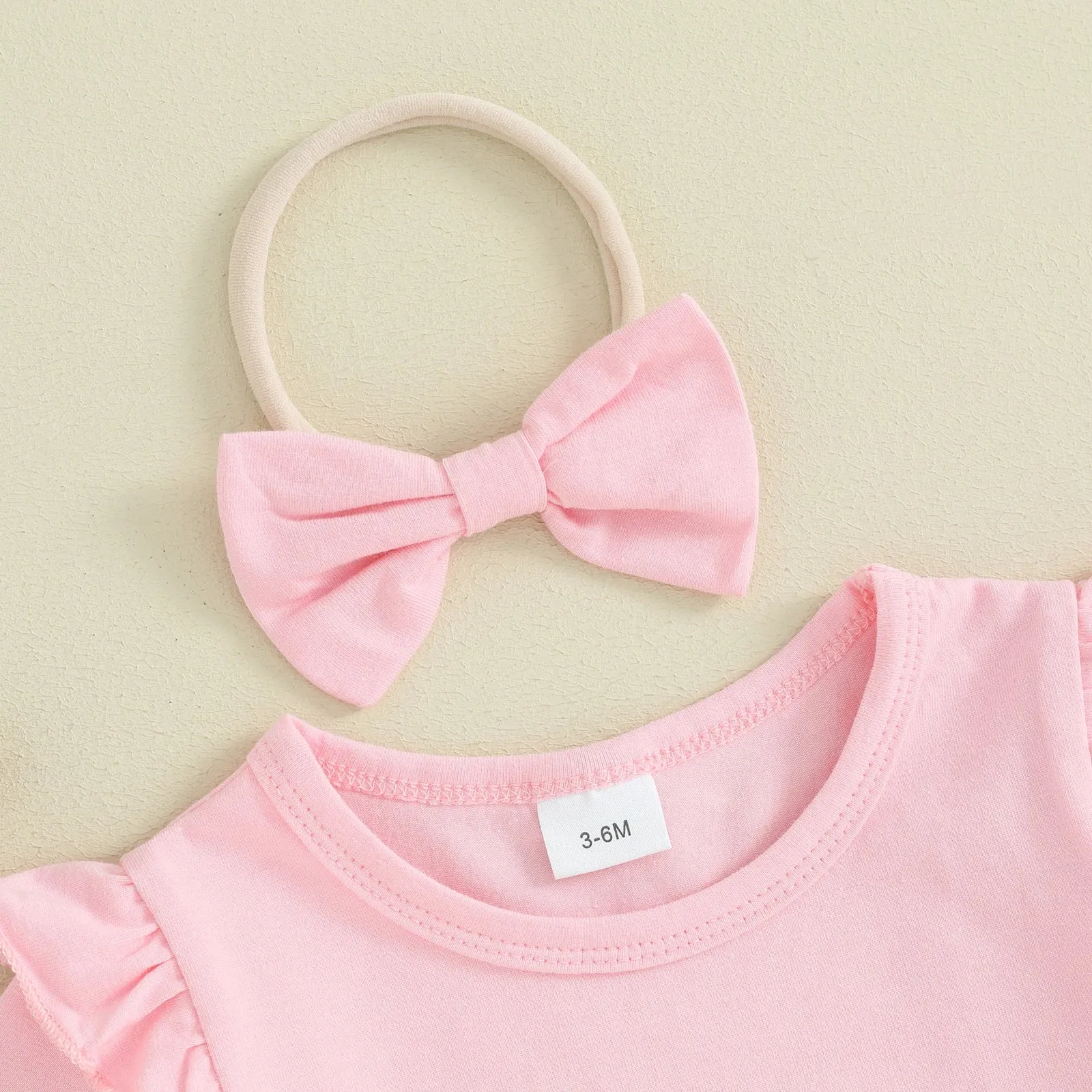 LUCY Ruffle Sleeve Summer Outfit with Headband