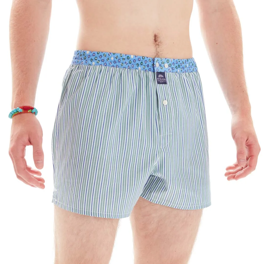 M4851 - Striped multicolor green