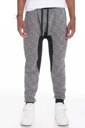 Mens Casual Marbled Sweat Pant Jogger