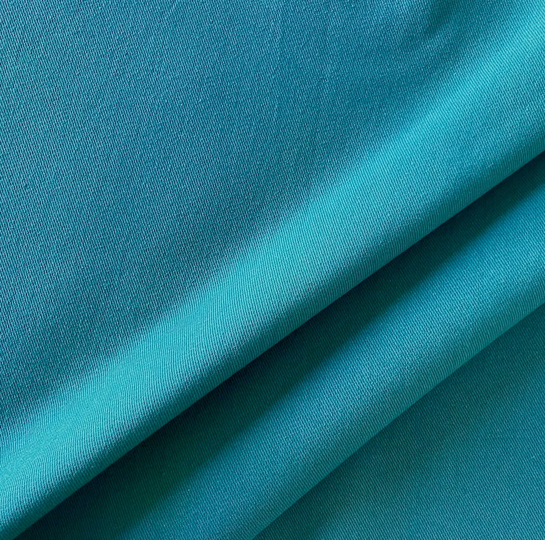 Mid-Weight Rainforest Teal Cotton Twill (Made in India)