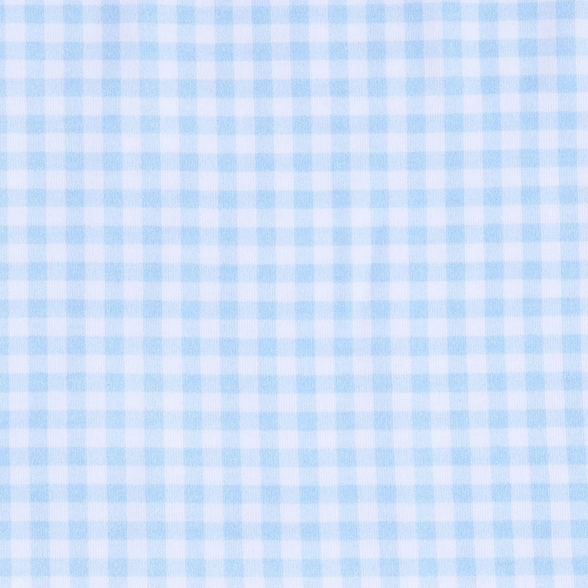 Mini Checks Collared Footie - Blue