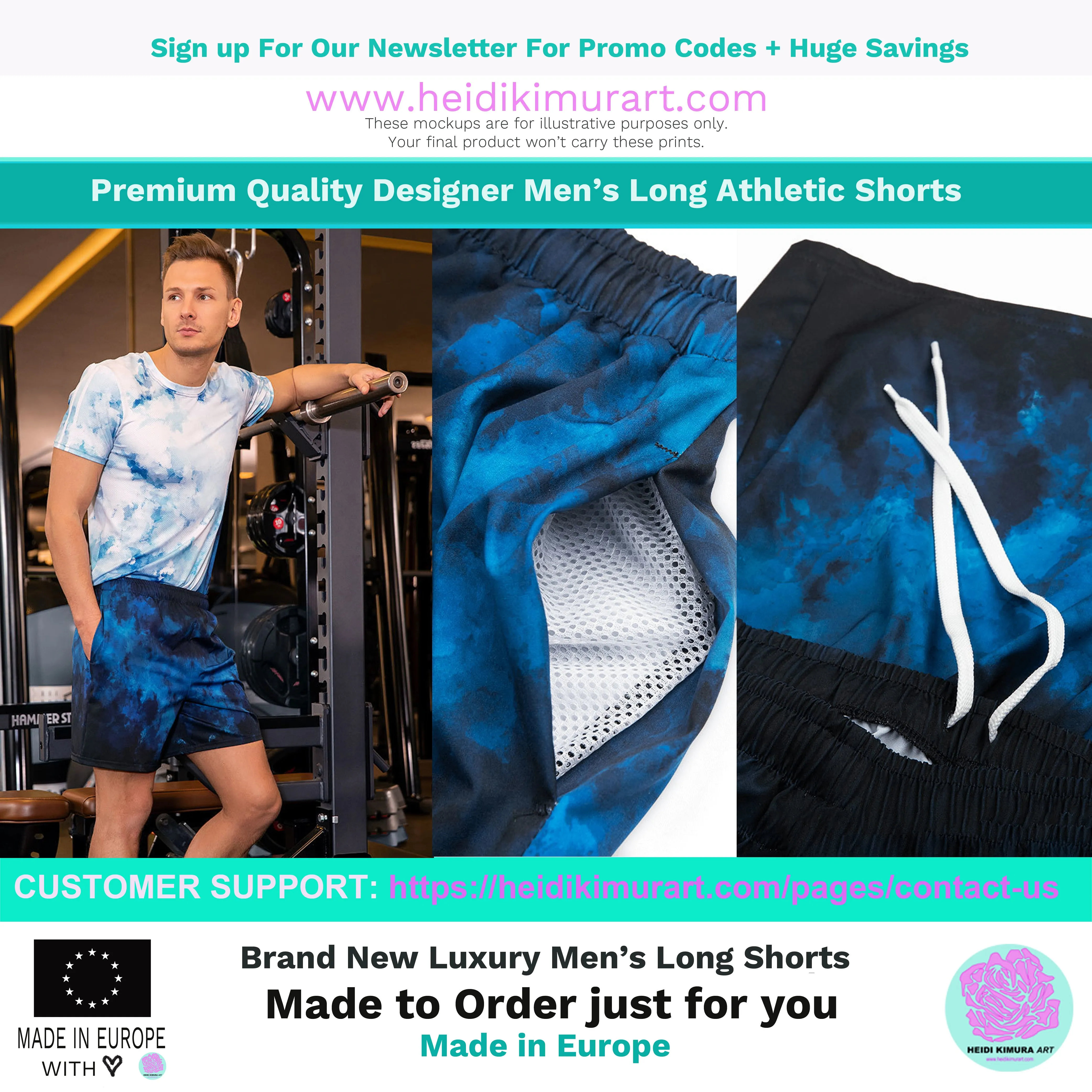 Minimalist Striped Men's Shorts, Best Black White Striped Print Men's Shorts- Made in USA/MX/EU