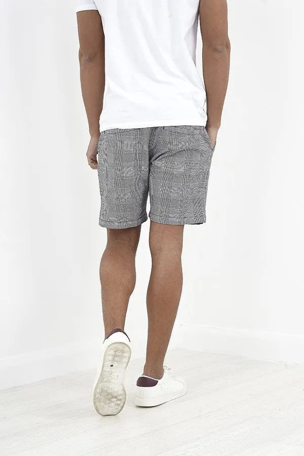 MONOCHROME DRAWCORD DETAIL CHECKED SHORTS