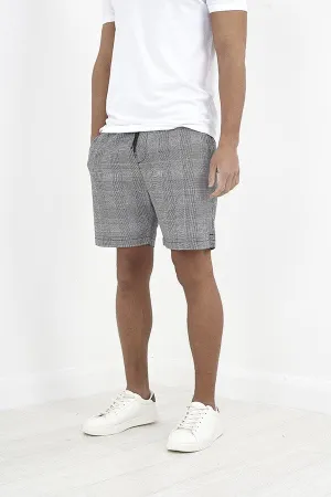 MONOCHROME DRAWCORD DETAIL CHECKED SHORTS