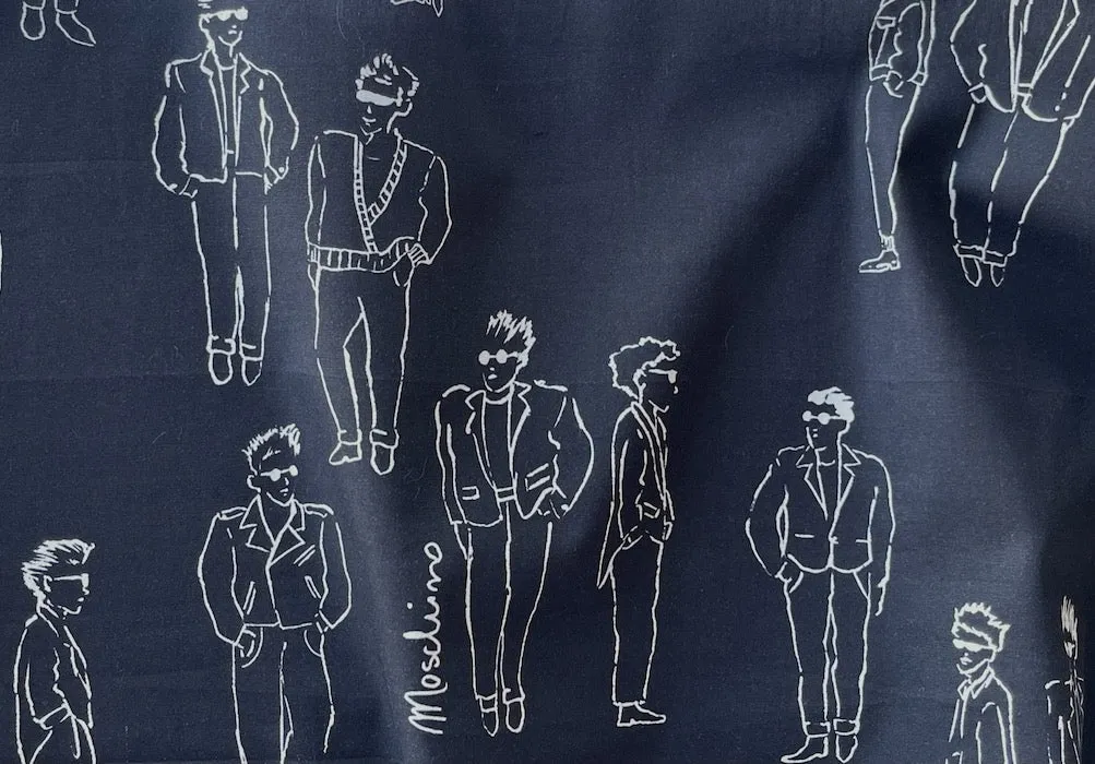 Moschino Signature Dapper Flâneurs Cotton Shirting (Made in Italy)