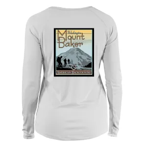 Mount Baker Vintage Destinations Long Sleeve Microfiber Women's T-Shirt