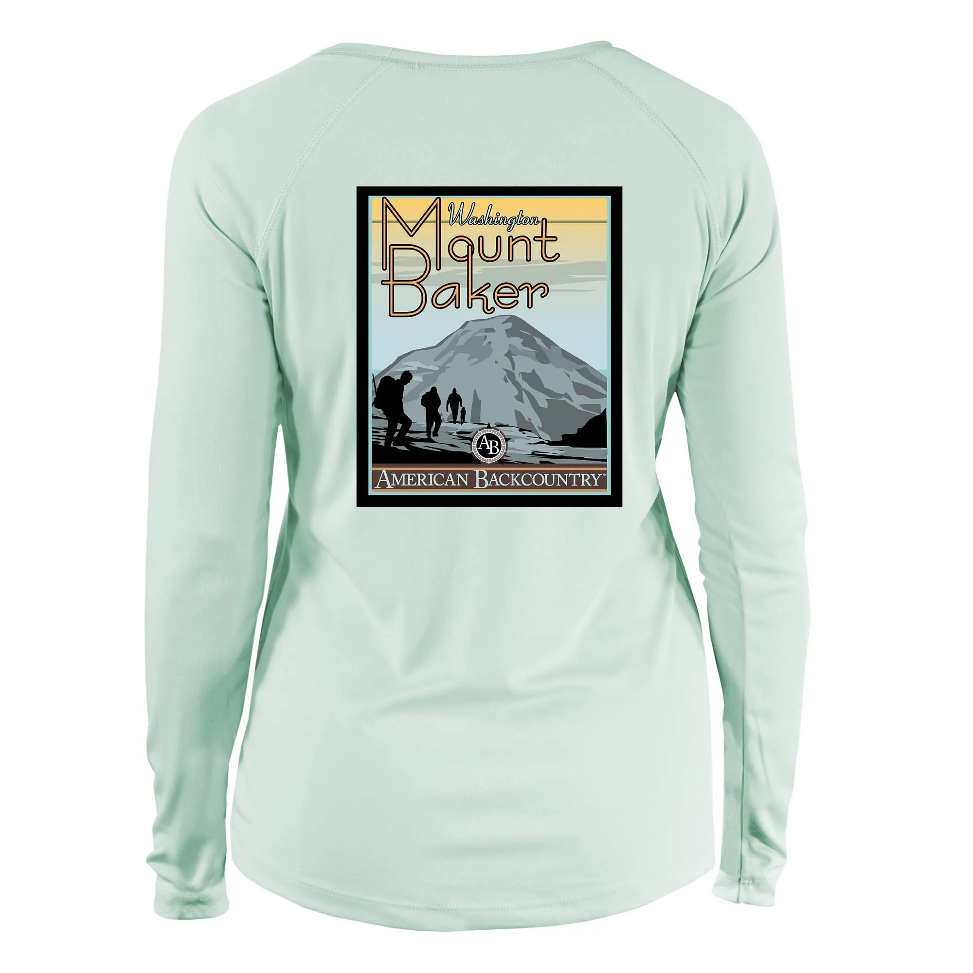 Mount Baker Vintage Destinations Long Sleeve Microfiber Women's T-Shirt