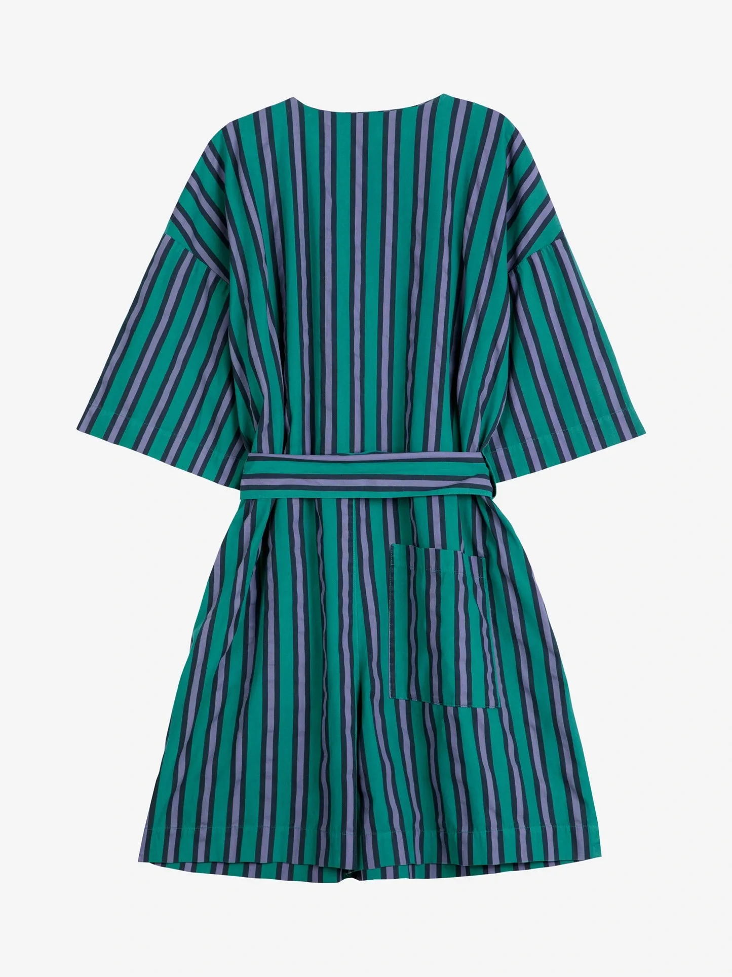 Multi striped buttoned short playsuit