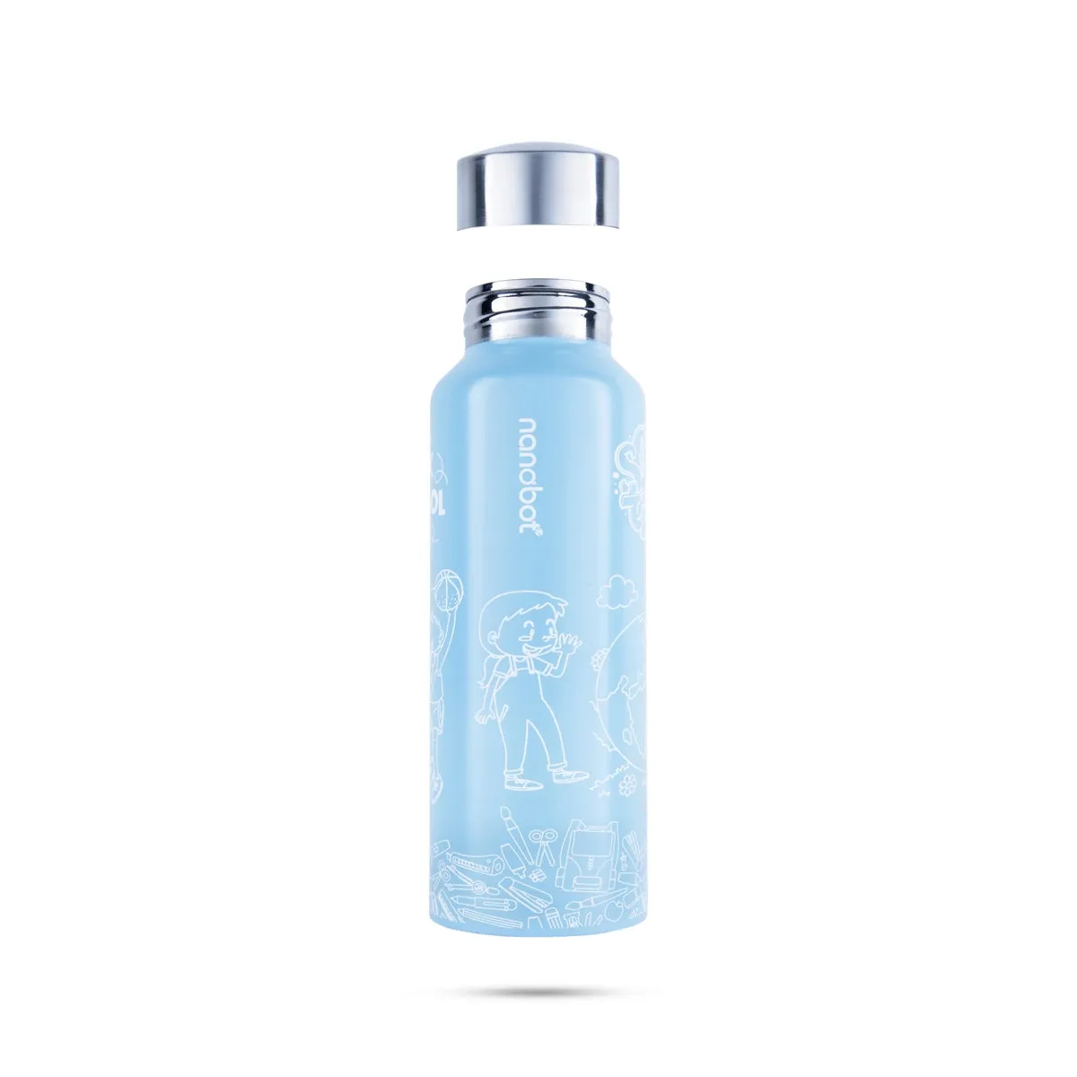 Nanobot Water Bottle - 750 ml | Nero Colour Water Bottle/ 8.5 x 3 Inches/ Water Container for Home