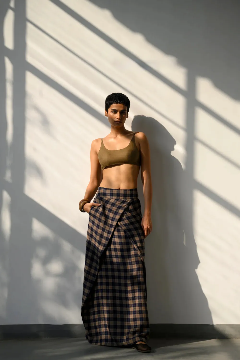 NAY SHAWL SKIRT-MIDNIGHT