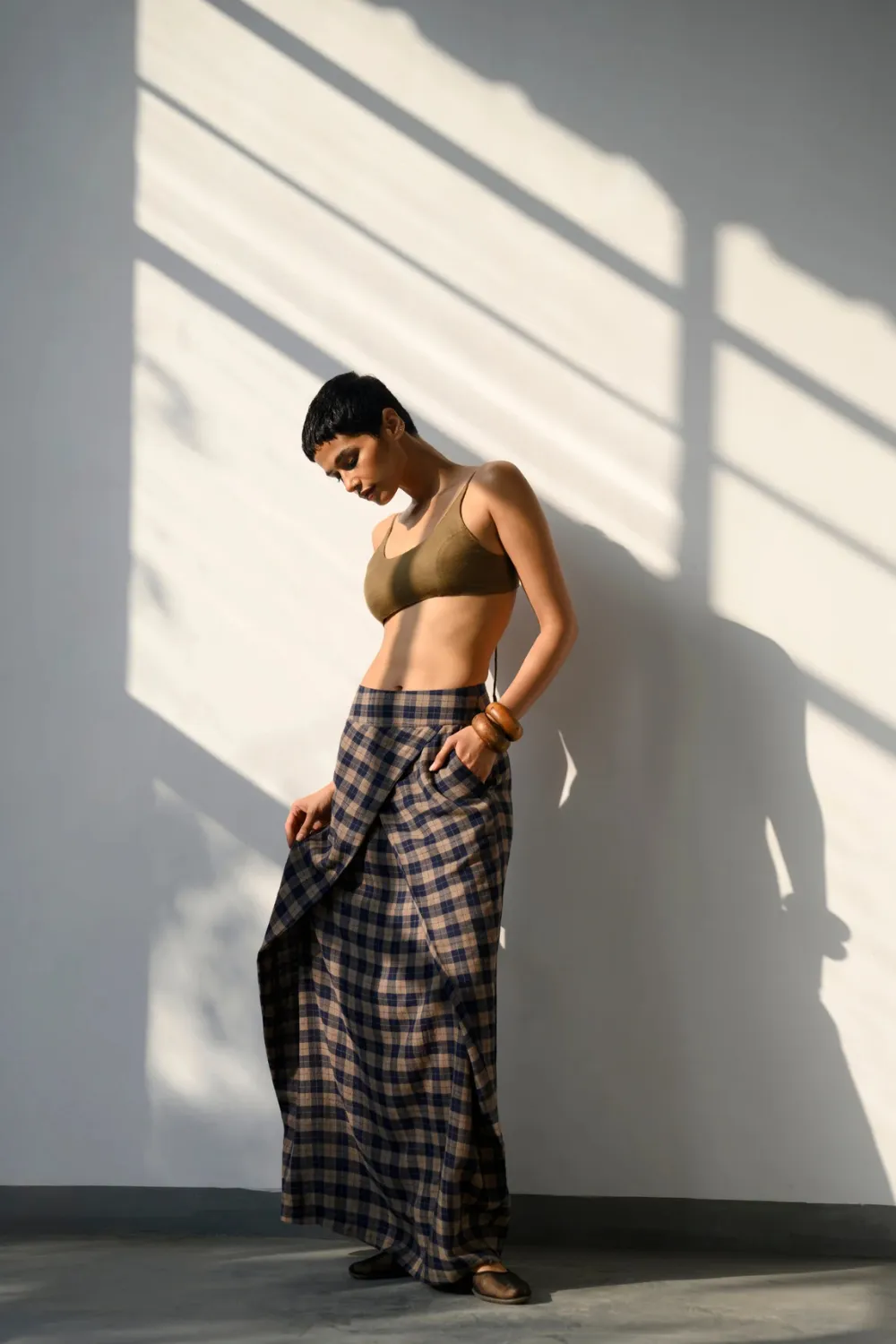 NAY SHAWL SKIRT-MIDNIGHT