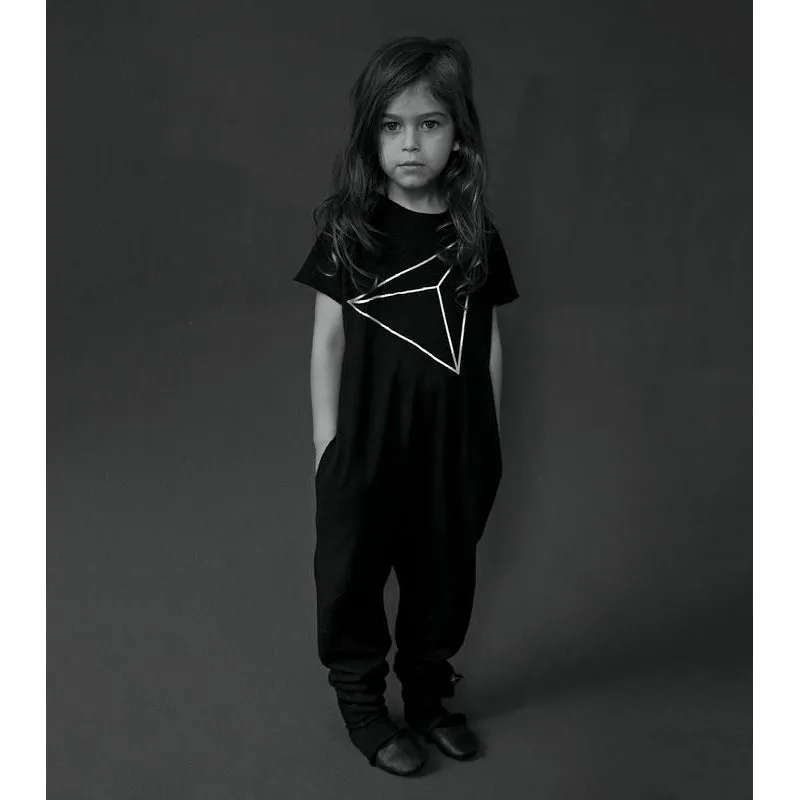 Nununu Black Short Sleeve Overall