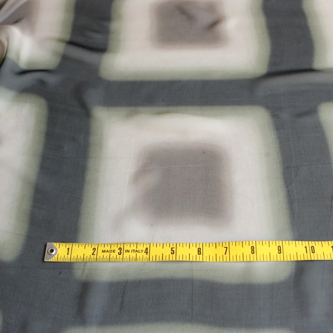 Ombre Check Nero Silk Georgette