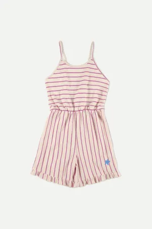 Organic Crepe Stripe Overalls