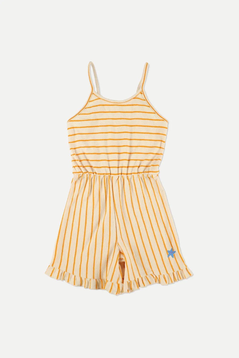 Organic Crepe Stripe Overalls