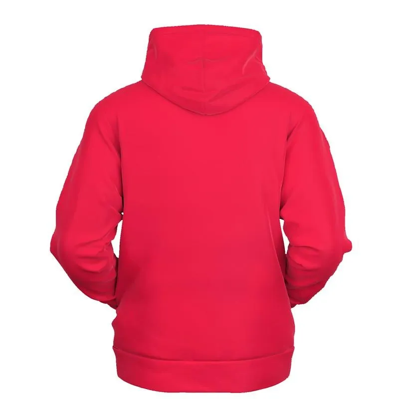Pink Red Hoodie | Unisex | with PLUS sizes | Bright Pure Pink Red | C0M100Y75K0