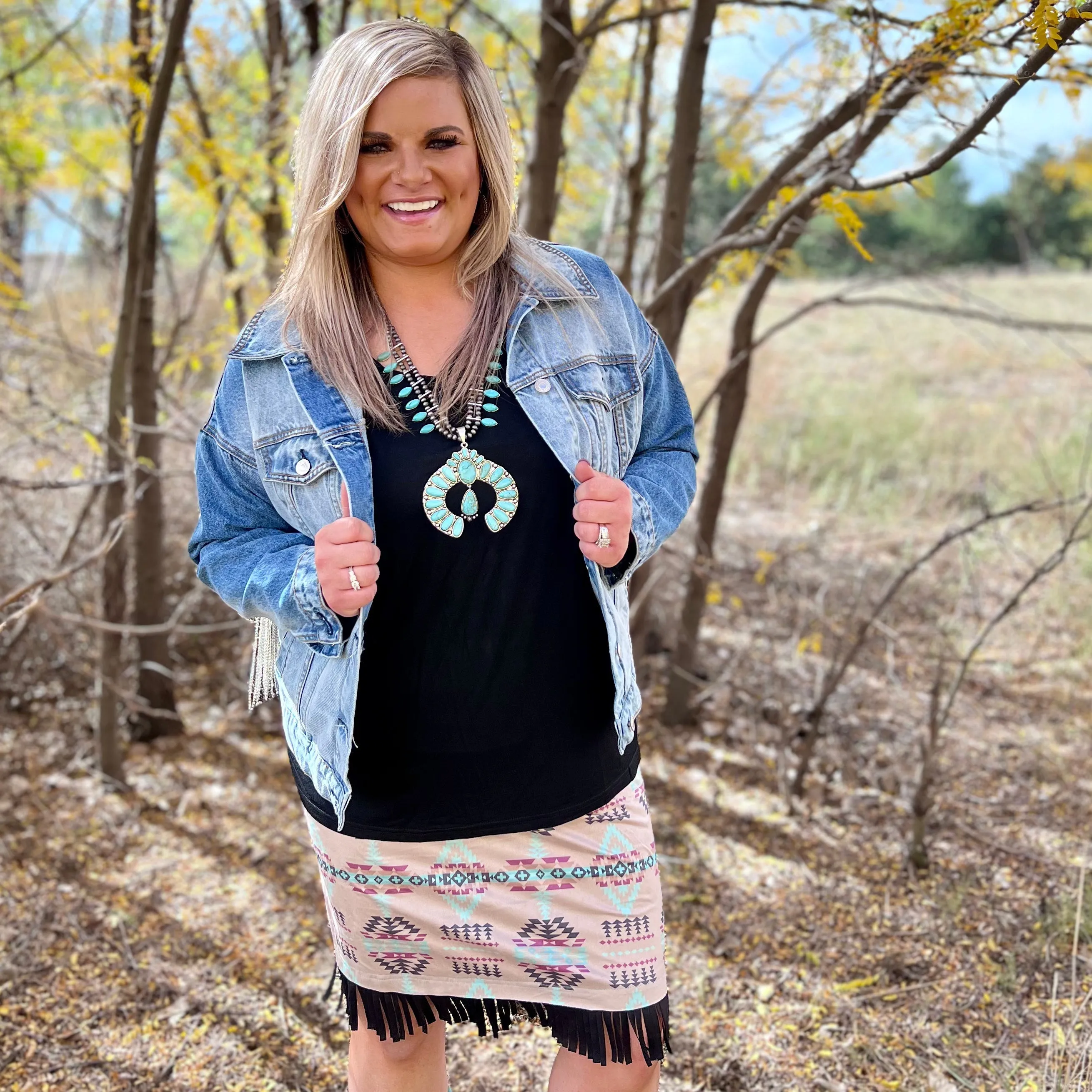 Plus Rhinestone Rodeo Denim Jacket*