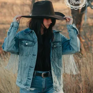 Plus Rhinestone Rodeo Denim Jacket*