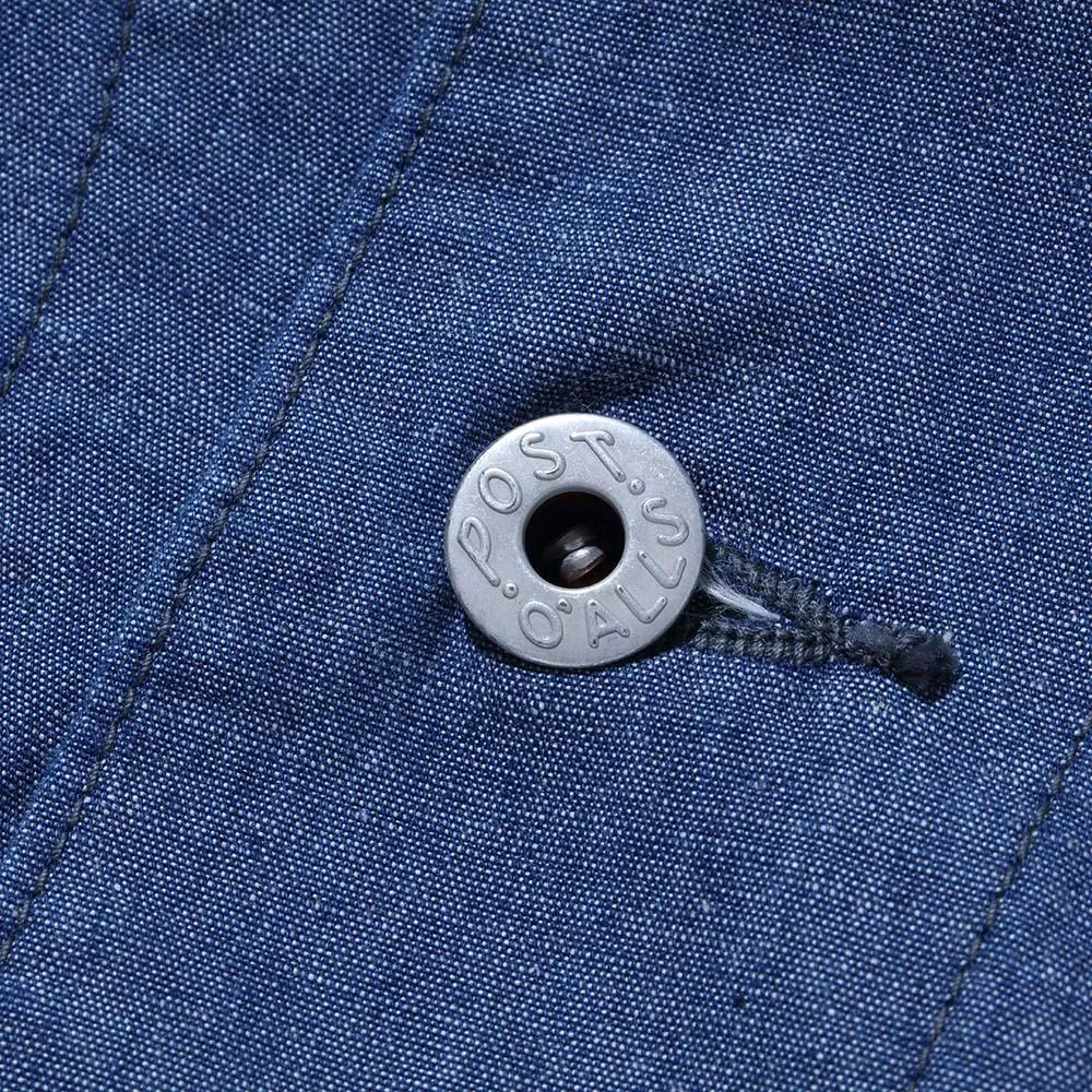 Post Overalls Post 43 Vintage Sheeting Chambray Work Jacket
