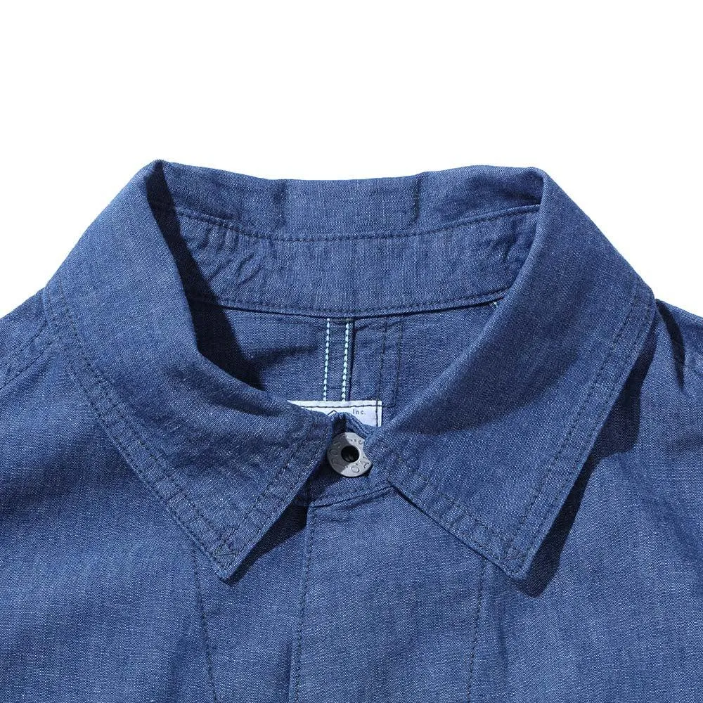 Post Overalls Post 43 Vintage Sheeting Chambray Work Jacket