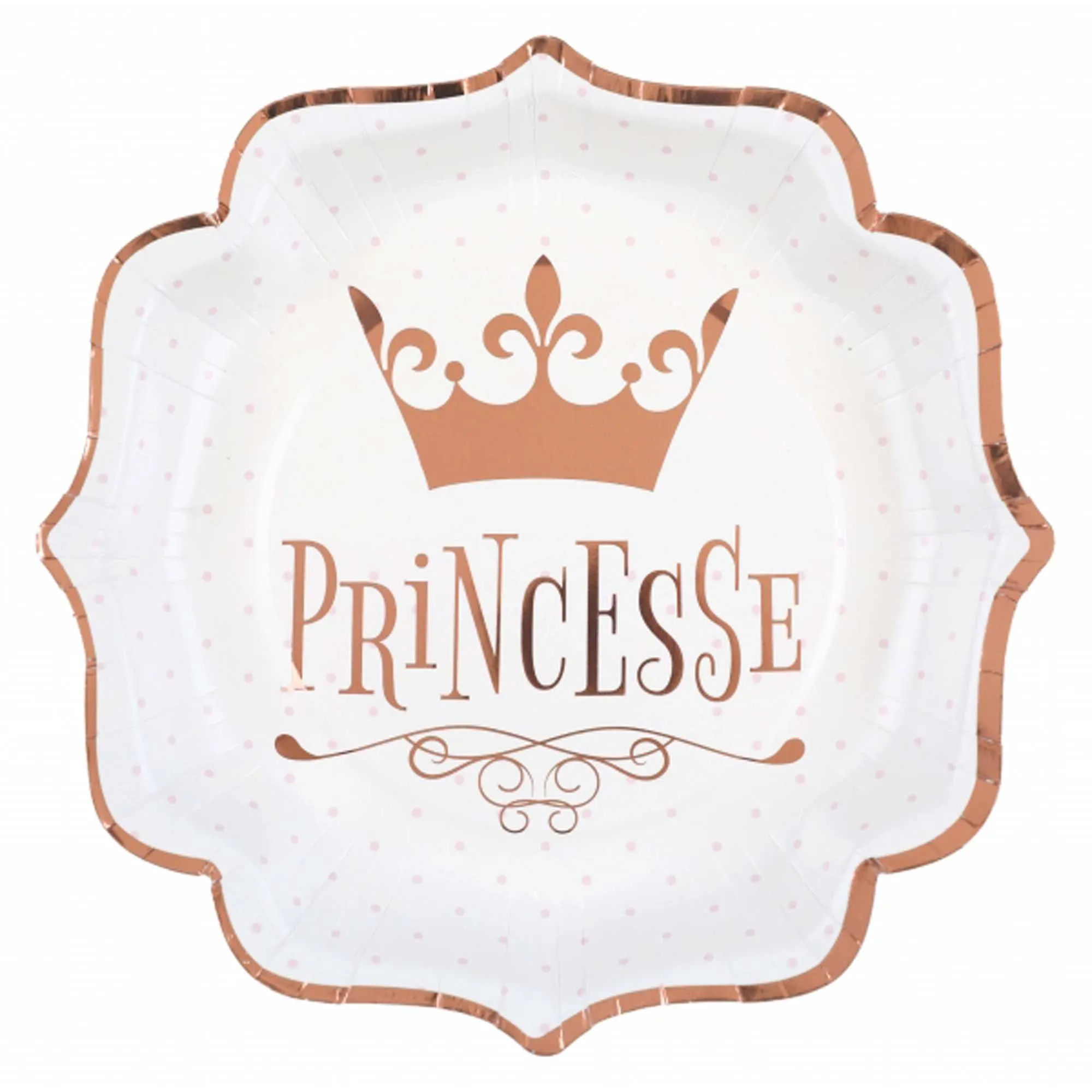 Princess Birthday Large Lunch Paper Plates, 9 Inches, 10 Count