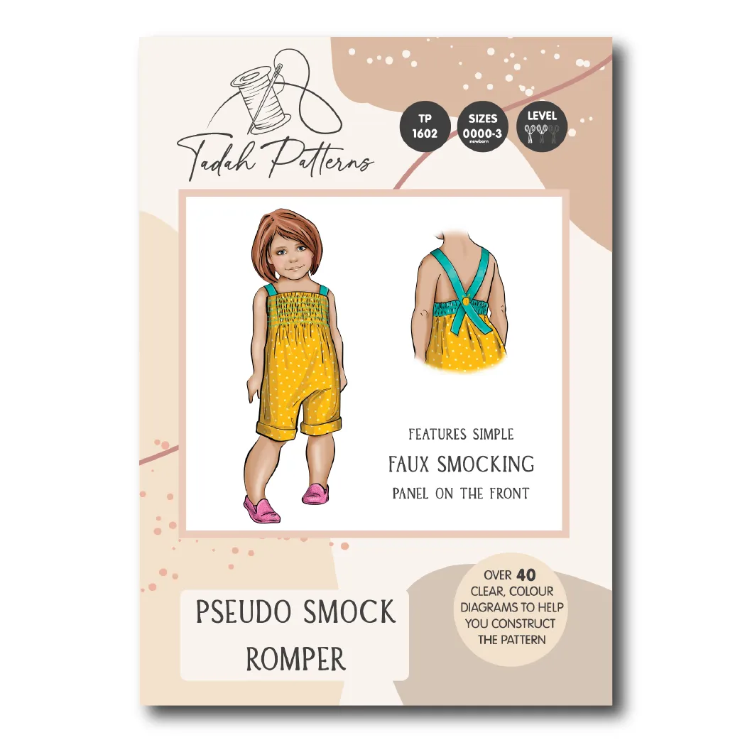 Pseudo Smock Romper Sewing Pattern