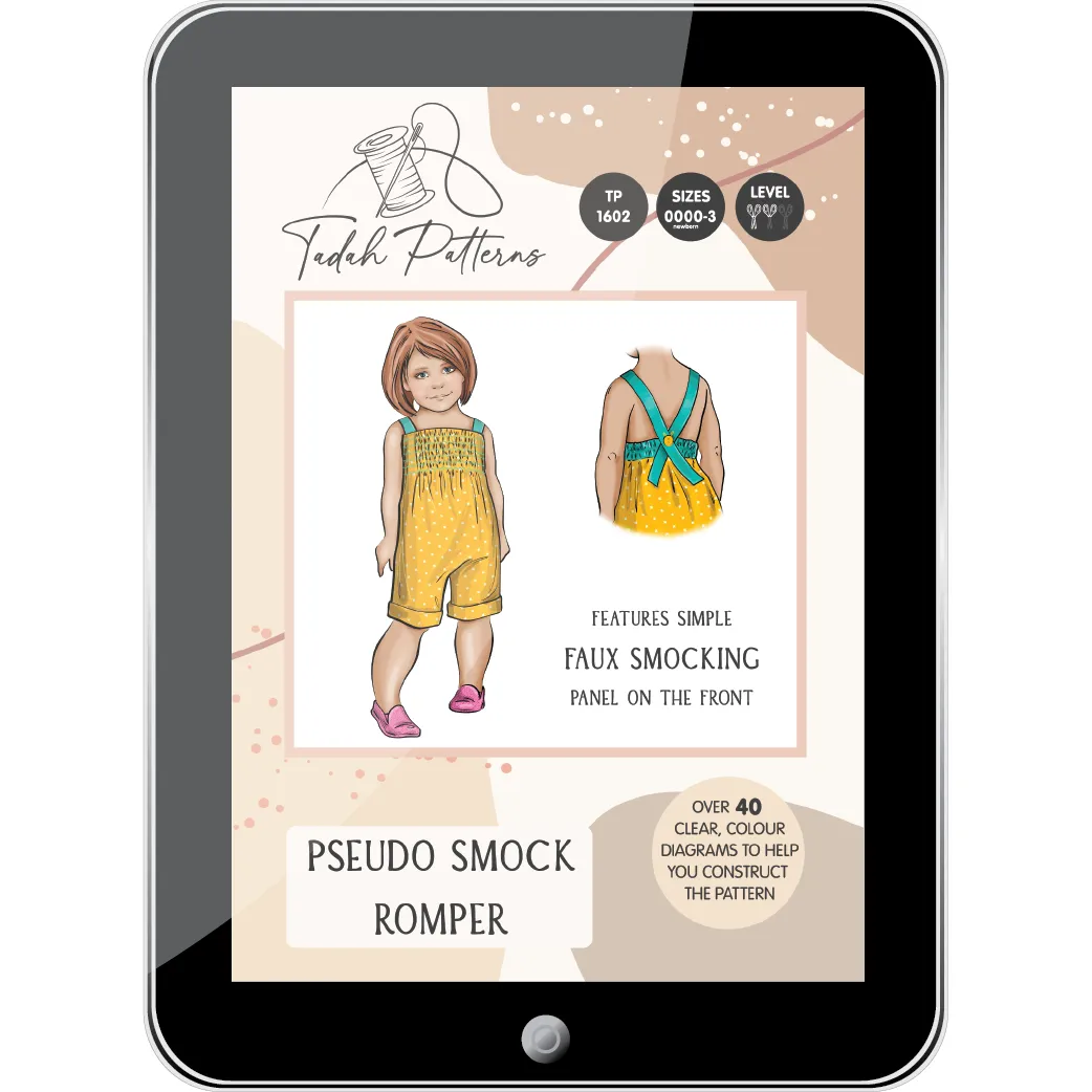 Pseudo Smock Romper Sewing Pattern