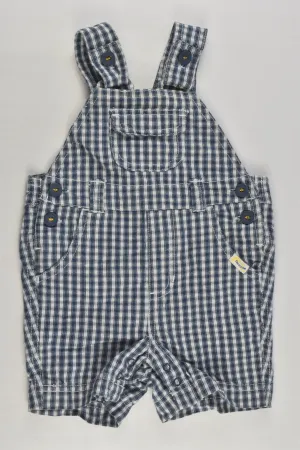 Pumpkin Patch Size 00 (3-6 months) Checked Short Overalls