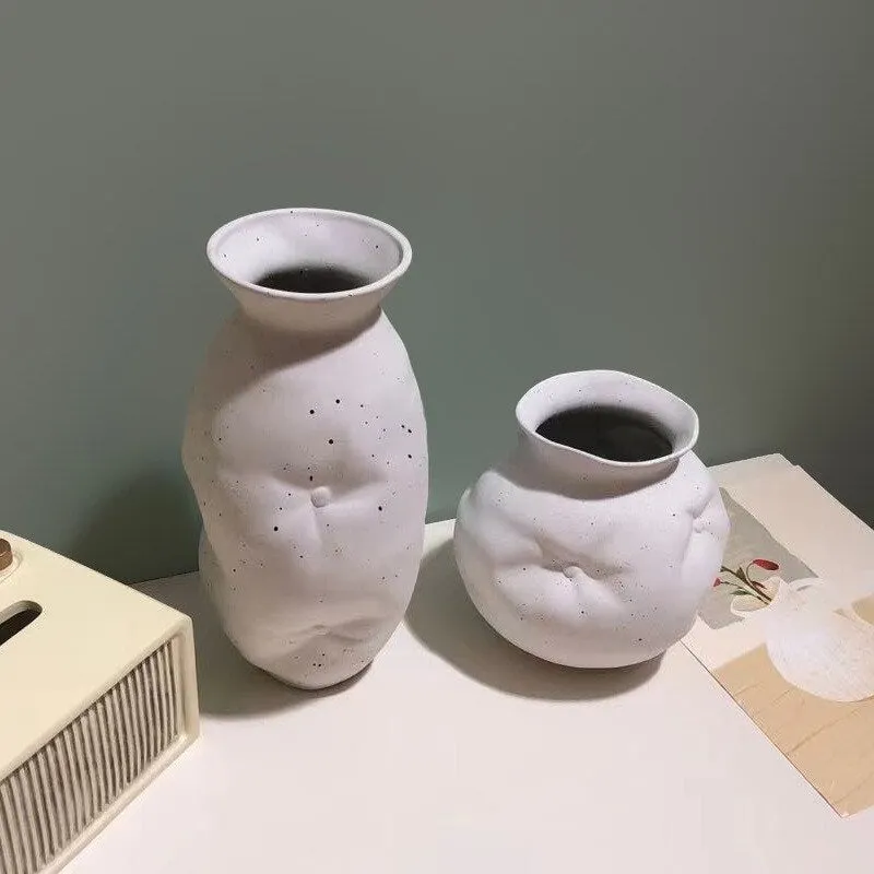 Quilt Drape Organic Ceramic Vase