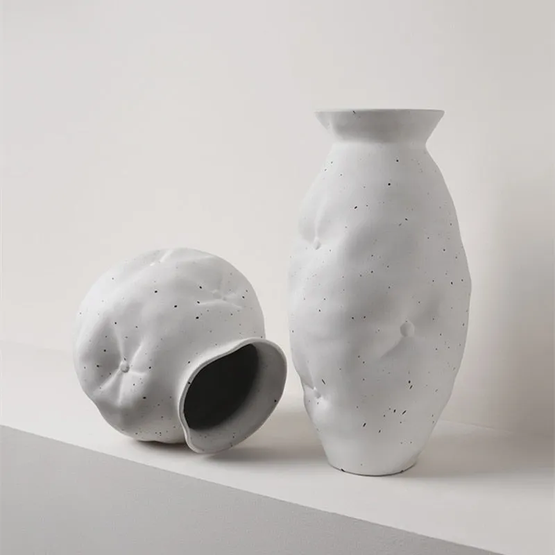 Quilt Drape Organic Ceramic Vase