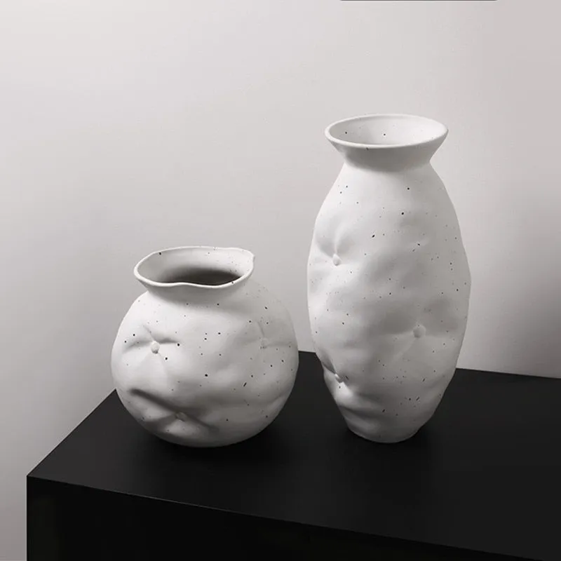 Quilt Drape Organic Ceramic Vase
