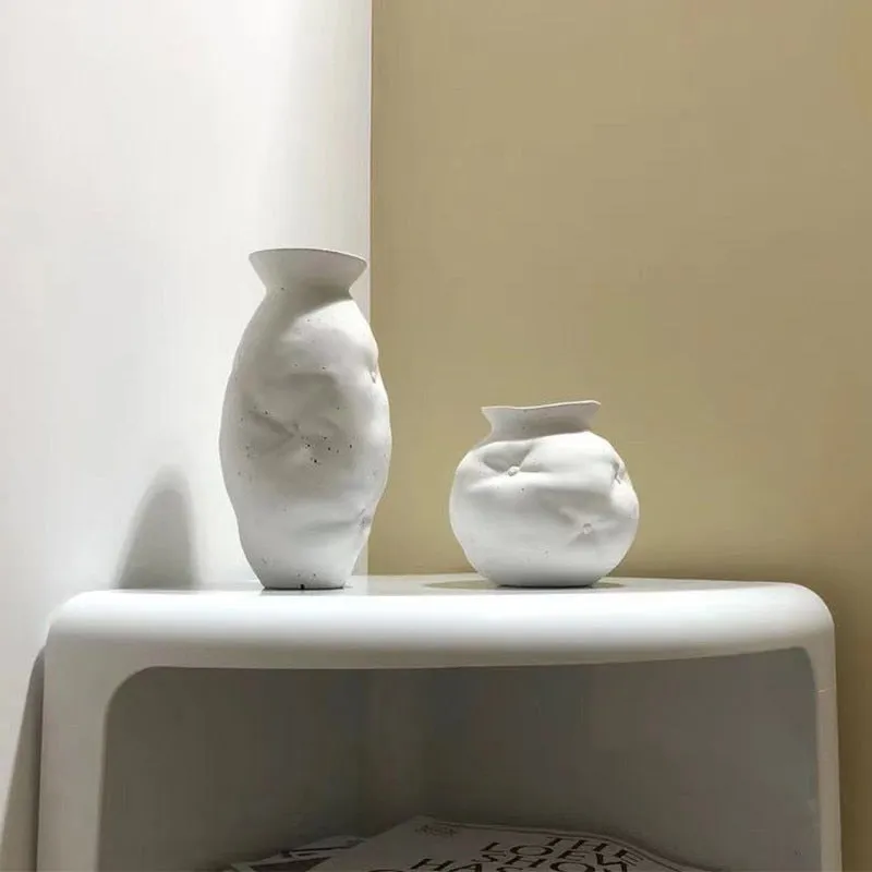 Quilt Drape Organic Ceramic Vase
