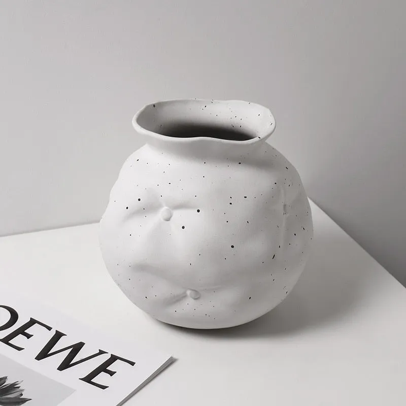 Quilt Drape Organic Ceramic Vase