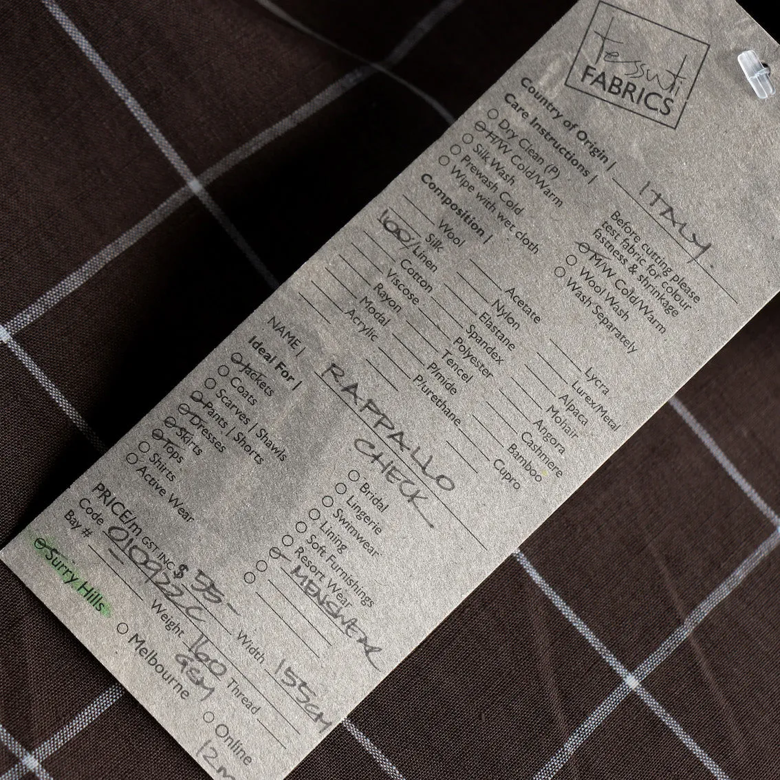 Rappallo Check Linen