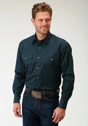 Roper Mens Long Sleeve Poplin Shirt Style  03-001-0265-1068