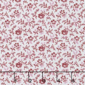Rustic Romance - Stems Light Gray Yardage