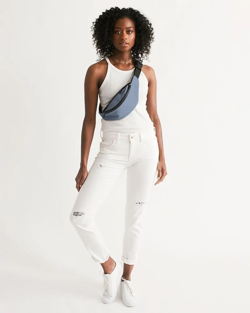 Shaded Pale Pastel Blue Gray Belt Bag | C30M15Y0K30