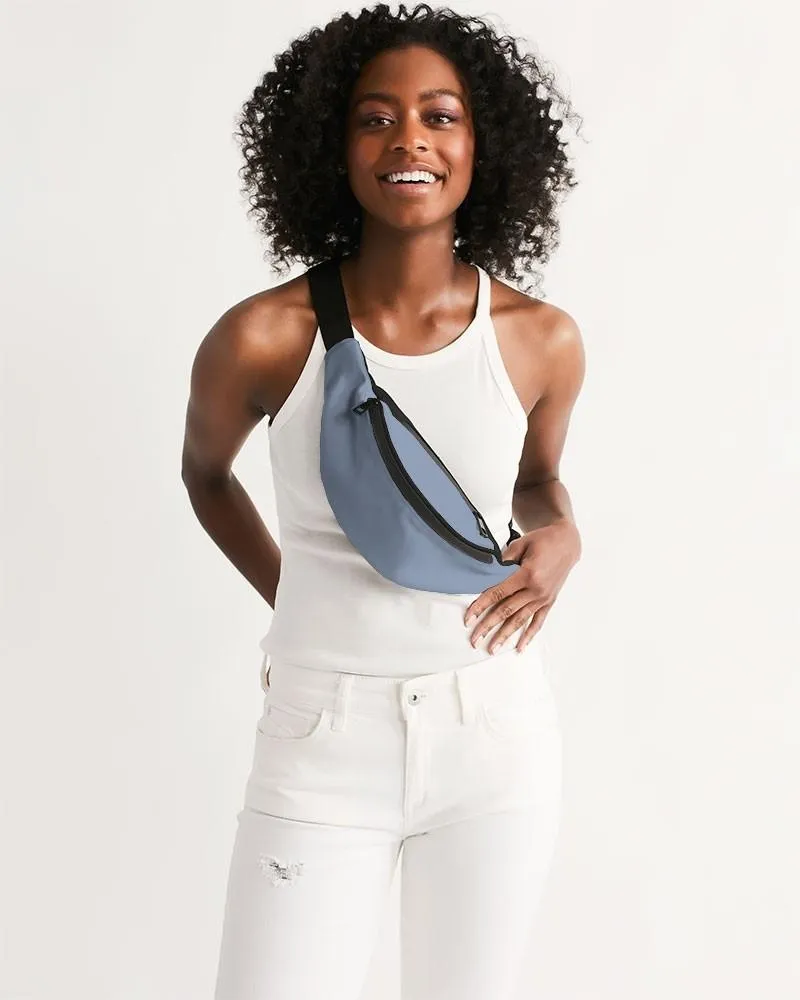 Shaded Pale Pastel Blue Gray Belt Bag | C30M15Y0K30