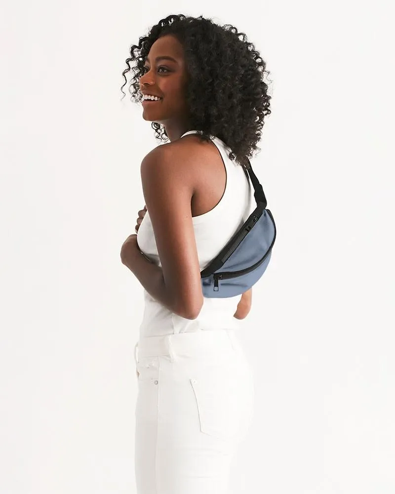 Shaded Pale Pastel Blue Gray Belt Bag | C30M15Y0K30