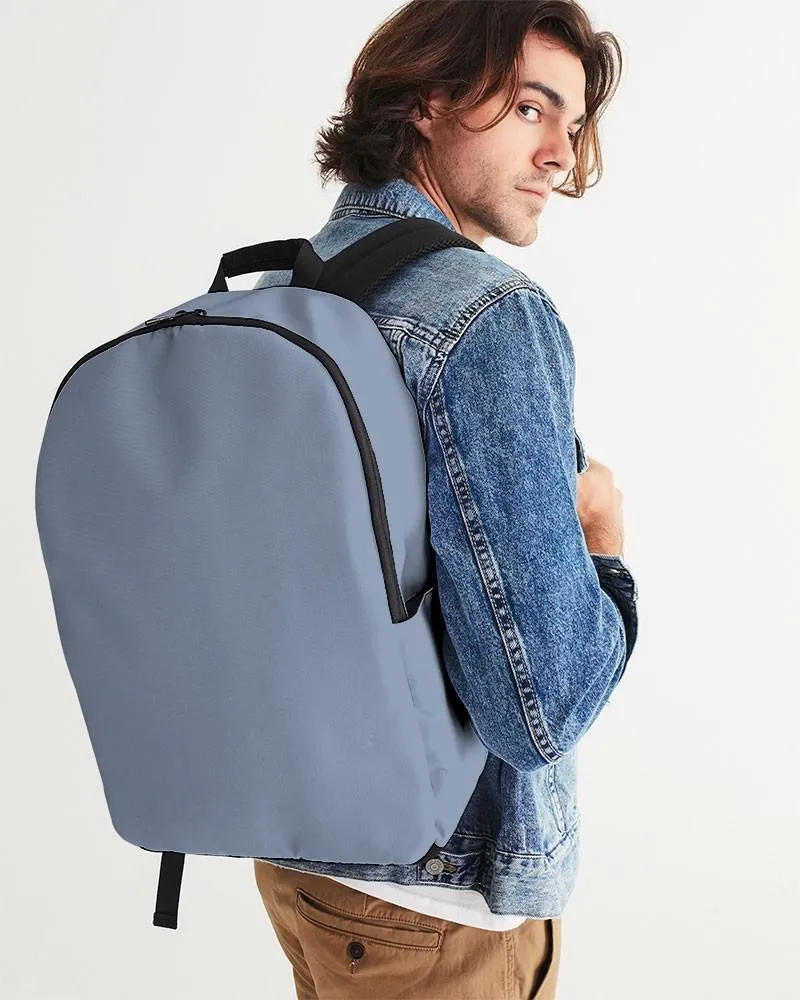 Shaded Pale Pastel Blue Gray Waterproof Backpack | C30M15Y0K30