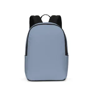 Shaded Pale Pastel Blue Gray Waterproof Backpack | C30M15Y0K30