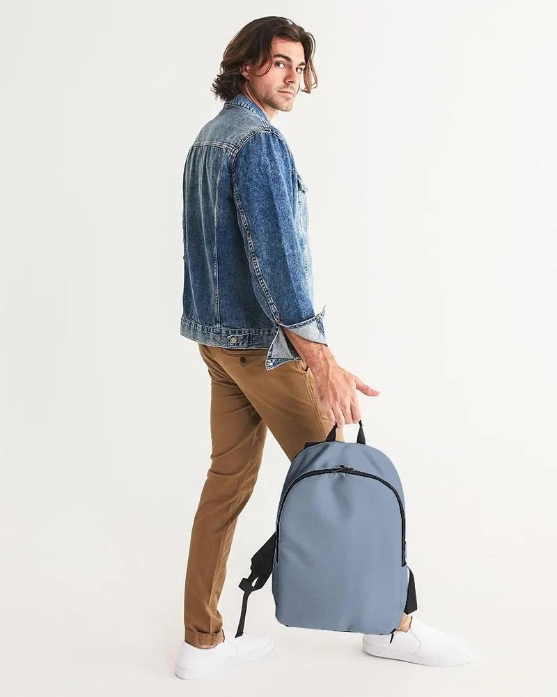 Shaded Pale Pastel Blue Gray Waterproof Backpack | C30M15Y0K30