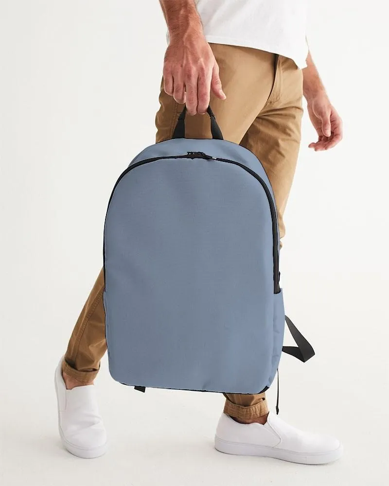 Shaded Pale Pastel Blue Gray Waterproof Backpack | C30M15Y0K30